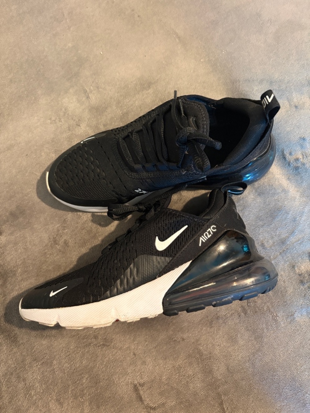 Nike Air Max 270 Black White Running Shoes